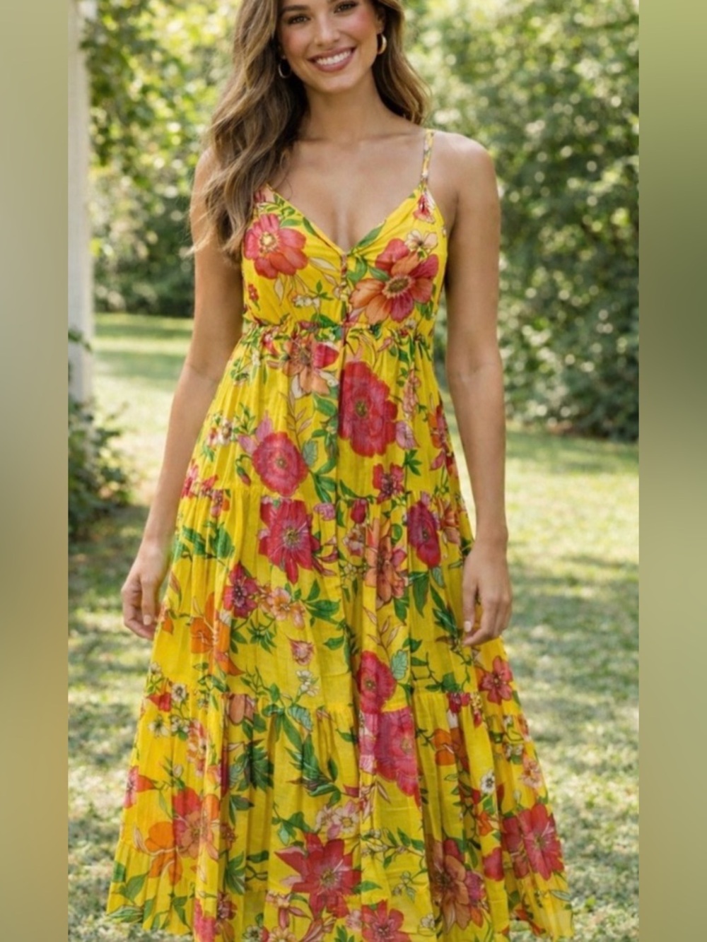 NWT Band of the Free Yellow and Pink Floral Sundress boho festival vibes- MEDIUM